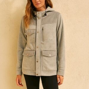 NIKE 6.0 Skate Utility Field Jacket Hoodie Gray Knit Corduroy Womens SZ Large